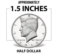 Half Dollar size dent